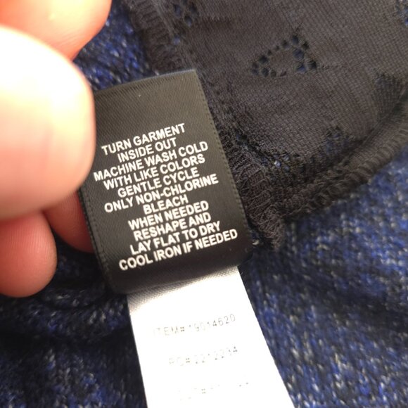 TORRID Longsleeve Knit Sweater Blue/ Black Lace Trim TORRID 4 - Picture 4 of 11